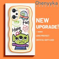 Chenyyka เคสสำหรับ Realme GT Neo 2 GT2 GT 2 Q5 Pro 5G GT Neo 3T เคสมนุษย์ต่างดาวที่น่ารักสีสันสดใสครีมคลื่นขอบนุ่ม เคสมือถือกันกระแทกแบบใสสร้างสรรค์ งใสลายกล้องถ่ายรูปเรียบง่ายฝาครอบป้องกันซิลิโคน