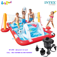 Intex ส่งฟรี สระน้ำแอ๊คชั่น สปอร์ต 3.25x2.67x1.02 ม. รุ่น 57147 + ที่สูบลมไฟฟ้า