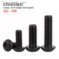 M2 M2.5 M3 M4 M5 M6 Grade 10.9 Round Carbon Steel Black Screws Hex Socket Button Head Allen TV Bolt Mechanical Screw