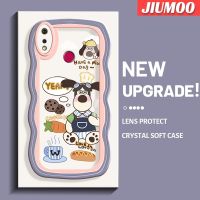 เคส JIUMOO สำหรับ Realme 3 Pro เคส3i Realme การ์ตูนสุนัขทำอาหารแฟชั่นขอบคลื่นดีไซน์ใหม่เคสโทรศัพท์แบบใสน่ารักเลนส์กล้องถ่ายรูปเคสป้องกันซิลิโคนเคสใสกันกระแทก