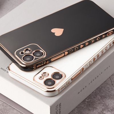 Solid Plating Phone Case For iPhone 13 14 Pro Max Lens Protective Coque For iPhone 12 11 Pro XS Max X XR 7 8 14 Plus Cover Case