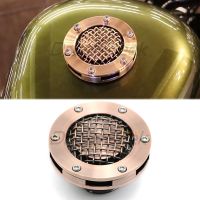 Motorcycle Bronze Fuel Tank Gas Cap for Harley Softail Sportster 883 Mesh Fuel Oil Tank Cover Gas Cap Right Hand Thread