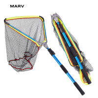 พับตกข่ายสำหรับตกปลาเก้าอี้รถเข็นพับได้โลหะผสมยาว Telescopic จับปลา Landing Nets