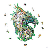 QWZ Unique Wooden Animal Dragon Jigsaw Puzzles For Adult Kids Christmas Birthday Gifts Educational Wooden 3D Puzzles Board Game