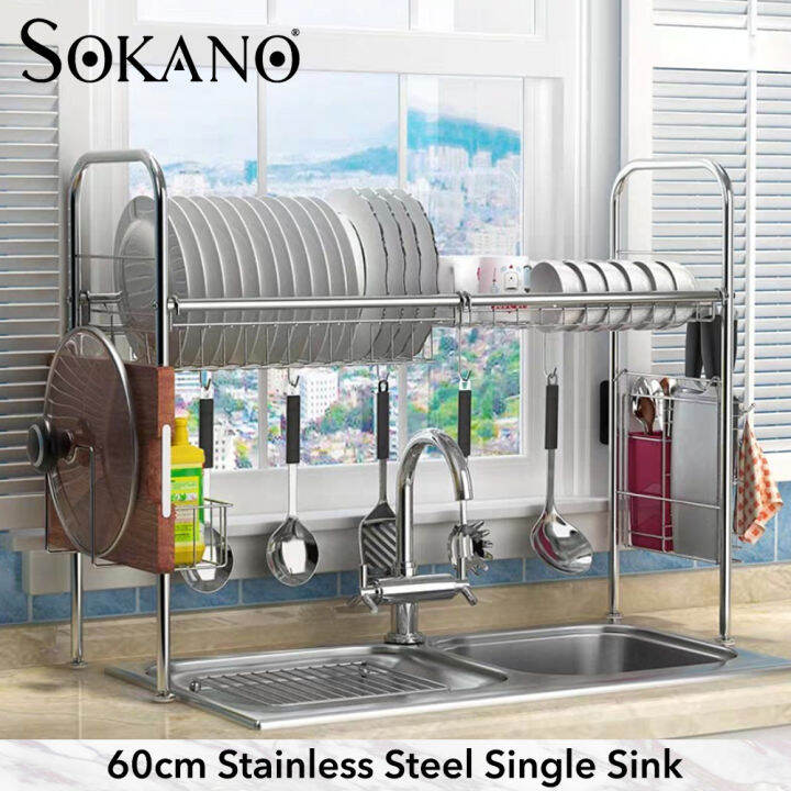 SOKANO XL Size Premium Double Layer Drain Dishes Kitchen Dapur