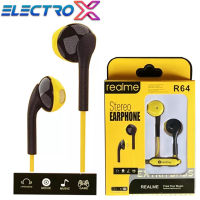 หูฟังเรียวมี Realme R64 Stereo Earphone ของแท้ เสียงดี ช่องเสียบแบบ 3.5 mm Jack ใหม่ล่าสุดจากเรียวมี BY   ELECTRO X STORE