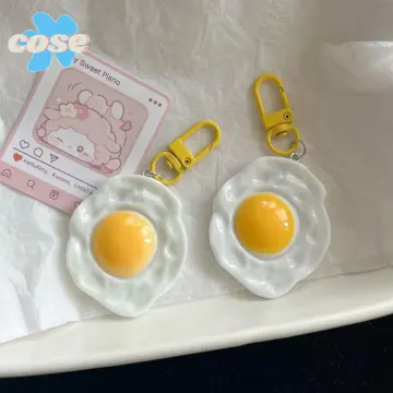 Fried Egg Keyring / Novelty Fried Egg Keyring / Fried Egg Bag 