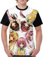 to Love Ru T-Shirt Mens Casual Comfrotable Light Weight Anime Round Neck T-Shirts