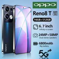 ใหม่ โทรศัพท์มือถือ OPPQ Reno8T 5G สมาร์ทโฟน 6.7 HD+ รองรับ2ซิม Smartphone 4G/5G แรม16GB รอม512GB โทรศัพท์ถูกๆ Android 12.0 Mobile phone โทรศัพท์ ถูกๆ ดี โทรศัพท์สำห รับเล่นเกม โทรสับราคาถูก COD