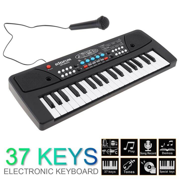 Bảng khóa nhạc kỹ thuật số Piano 37 bàn phím điện tử với Micro quà tặng