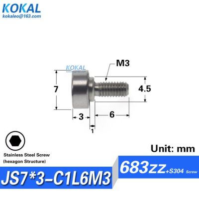 แบริ่งสกรูที่มีคุณภาพสูง M3/M4/M5/M6 Sus304สแตนเลสด้ามตลับลูกปืนเม็ดกลม Ntbg Bjl01แบริ่งเกลียวนอก608/626 1ชิ้น