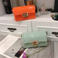 [Baozhihui]Women Jelly Bag Casual Crossbody Bags Ladies Phone Orange Purse Shoulder Messenger Bags Luxury Designer PVC Mini Package