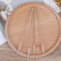 4PCS Reusable Stainless Steel Straw Cleaning Brushes Wash Drinking Pipe Straw Brush Cleaner Household Kitchen Accessories