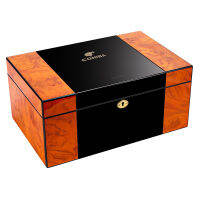 150CT COHIBA Cigare กล่องเปียโนสีซีดาร์ไม้ Humidor ความจุขนาดใหญ่สองชั้น Ciger กล่อง