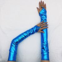 ♚❧ Wedding Bridal Gloves Christmas Long Nightclub Dance Half Finger Gloves Sexy Women Halloween Punk Fingerless Party Mitten