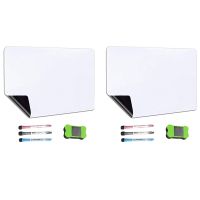 2X Magnetic Dry Erase Whiteboard Calendar for Refrigerator with 6 Pens and Large Eraser,for Notes Planning Drawing