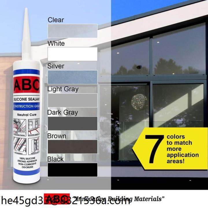 spots ABC Silicone Sealant Construction Trade NonCorrosive Odorless