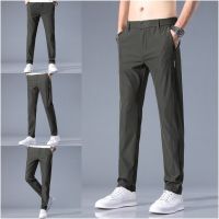 COD SDFGERTERT Korean version slim pants mens casual pants oversize straight pants thin sports jogging pants seluar slack lelaki slimfit