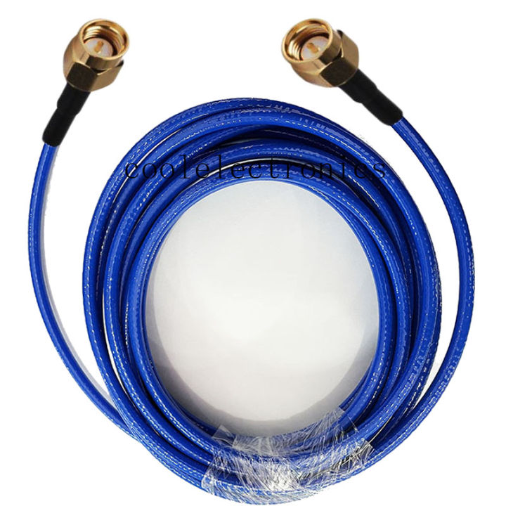 Blue Soft RG142 SMA Male to SMA Male RF Crimp Coax Pigtail Connector Cable 10/15/20/30/50cm 1/2/3/5/10M
