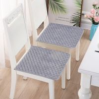 ☑► Square Plush Stool Cushions Solid Color Dinning Chair Seat Pad Thicken Soft Office Home Chair Cushions Non-Slip Sit Mat Modern