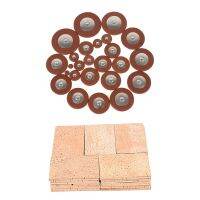 25 Pcs Professional Leather Tenor Saxophone Pads &amp; 50 Pcs Saxophone Neck Cork