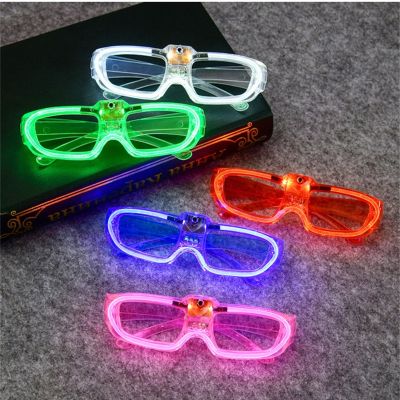 Fashion Shutters Shape LED Flashing Glasses Halloween Party Glowing Glasses 8 Bit Thug Life Mosaic Sunglasses Party Supplies