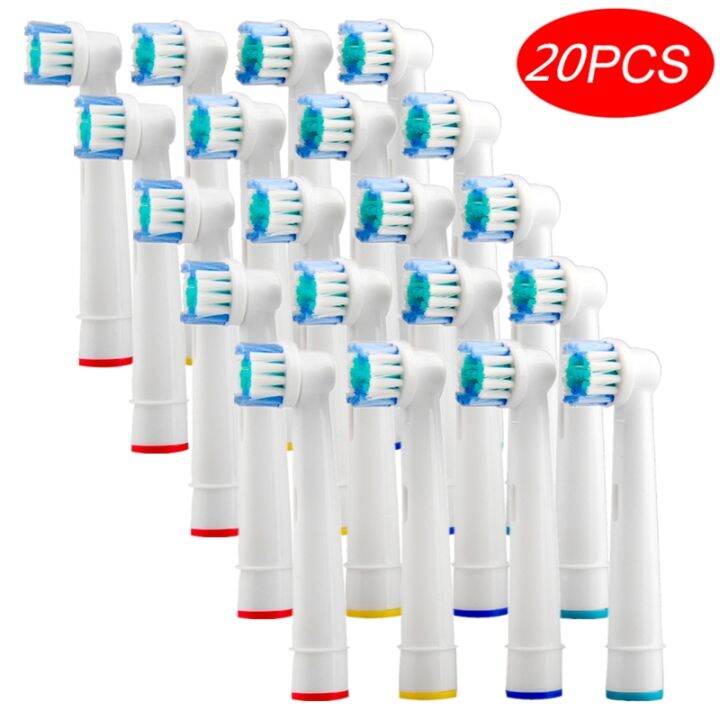 20ชิ้นล็อตเปลี่ยนหัวแปรงสีฟันสำหรับ-un-oral-b-แปรงสีฟันไฟฟ้า-สำหรับ-oral-b-dual-clean-cross-action-หัวแปรง