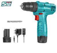 TOTAL ?? สว่านแบตเตอรี่ 3/8 นิ้ว  รุ่น TDLI12415 (10 มม.) 12 โวลท์ ปรับตั้งแรงบิดได้ 12V Lithium-Ion Cordless Drill  สว่านไร้สาย