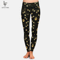 แบรนด์แฟชั่นเอวสูงผู้หญิงสีดำ Leggings สุนัขตีนแบบสบายๆผ้าไหมนม Leggings ขายร้อน...