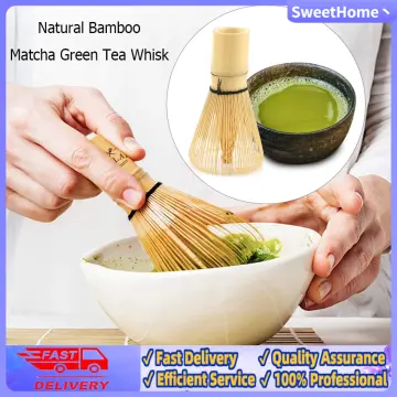 Natural Bamboo Tea Whisk Chasen Preparing Matcha Powder Brush Tool(80  Prongs)