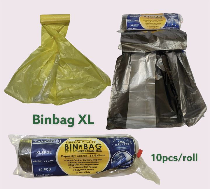 BLACK Trash Bag Garbage Bag 50 pcs (XL) Heavy Duty Wholesale | HOSPECO