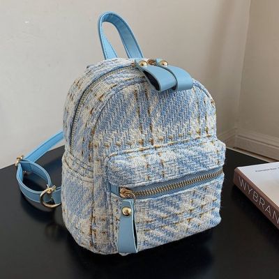 Ms lattice backpack to 2022 new threads plaid fashion worn one shoulder handbag boom multi-purpose bag