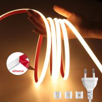 1-50m LED COB Strip Light AC220V Waterproof Led Diode Tape 288LEDs/m Flexible Ribbon Warm/Neutral/Cold White with EU Power Plug