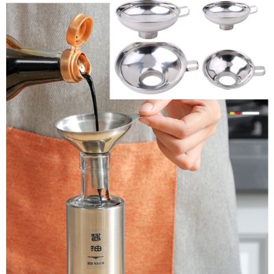 【CW】 steel wide-mouth funnel jam salad dressing large multi-function wine leak oil kitchen accessories gadgets