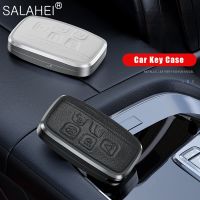 Aluminum Alloy + Leather Car Key Case For Land Rover Range Rover Sport Evoque Freelander For Jaguar XF XJ XE XJL XF Accessories