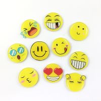 10pcs Cartoon Cute Smiley Face Fridge Stick Magnet Black and White Photo Wall Magnetic Stick Home Decoration