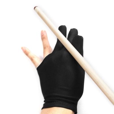 Snooker Billiard Glove Nylon Pool Cue Shooters Left Hand 3 Fingers Gloves Billiard Accessories for Unisex Women and Men