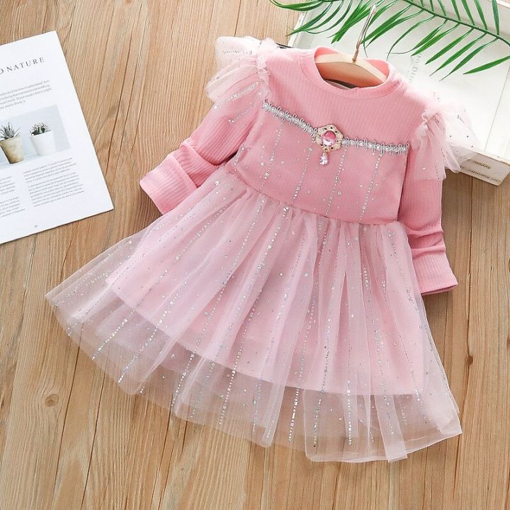 fall-fashion-korean-little-girls-costume-lace-mesh-frozen-elsa-princess-parrty-kids-dresses-for-girl-vestidos-spring-clothes