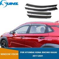 ตัวเบี่ยงสำหรับติดหน้าต่าง Se สำหรับ Hyundai Kona Encino Kauai 2017 2018 2019 2020 2021หน้าต่างรถยนต์กระบังที่บังฝนกันแดด