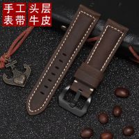 ▶★◀ Suitable for Panerai Panerai genuine leather watch strap men PAM111 441 frosted crazy horse leather handmade strap 22