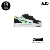 VANS OLD SKOOL V GLOW SHARKS BLACK SAFETY YELLOW TODDLER *รองเท้าเด็ก* (สินค้ามีประกันแท้)