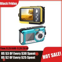 Full HD 48MP Underwater Waterproof Digital Camera Dual Screen Video Camcorder Point and Shoots Camera Built-in Microphone