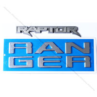 2 ชิ้น โลโก้ใหญ่ RANGER สีเงิน ติดร่อง ฝากระโปรงท้าย + RAPTOR สีบรอนซ์เงิน สำหรับ ฟอร์ด เรนเจอร์ เน็กซ์เจน New Ford Next Gen Ranger 2022 2023