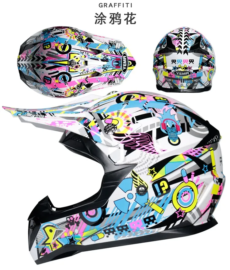 yema motocross dirt bike helmet