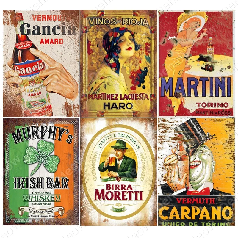 Irish Pub Plaque Beer Tin Signs Bar Club Cafe Home Decor Cave Art Poster  Italian Painting N363 best selling 