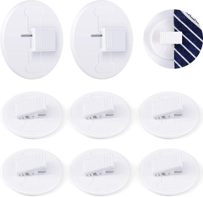 【cw】 1pc Powerful Self Adhesive Shower Curtain Clips Windproof Splash Guard Bathroom Weight Clip Buckle For Home