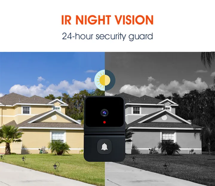 HXR Z30 Doorbell wireless WiFi Smart Visual door bell camera Door Bell for Home Intercom Remote VideoCall Rechargeable Night Version