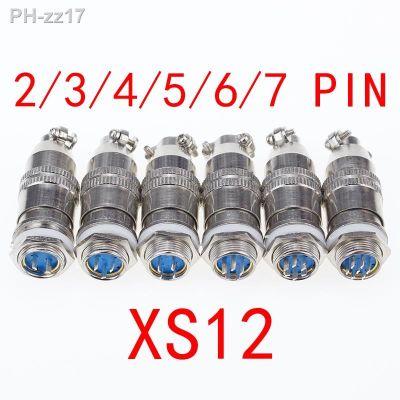 1PCS XS12 Aviation Plug 12mm 2 3 4 5 Pins Connector Air Plug Square/Round Socket
