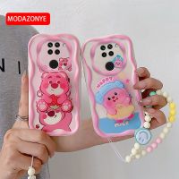 เคสตลกสำหรับ Redmi Note 9เคสโทรศัพท์ซิลิโคนนิ่มน่ารักเคส Note9 Redmi สำหรับสุภาพสตรีเด็กผู้หญิงพร้อมสายรัดข้อมือขาตั้ง