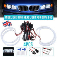 4X 131มม. และ146มม. ผ้าฝ้าย CCFL Angel Eye Halo แหวนสีขาวสำหรับ BMW E46